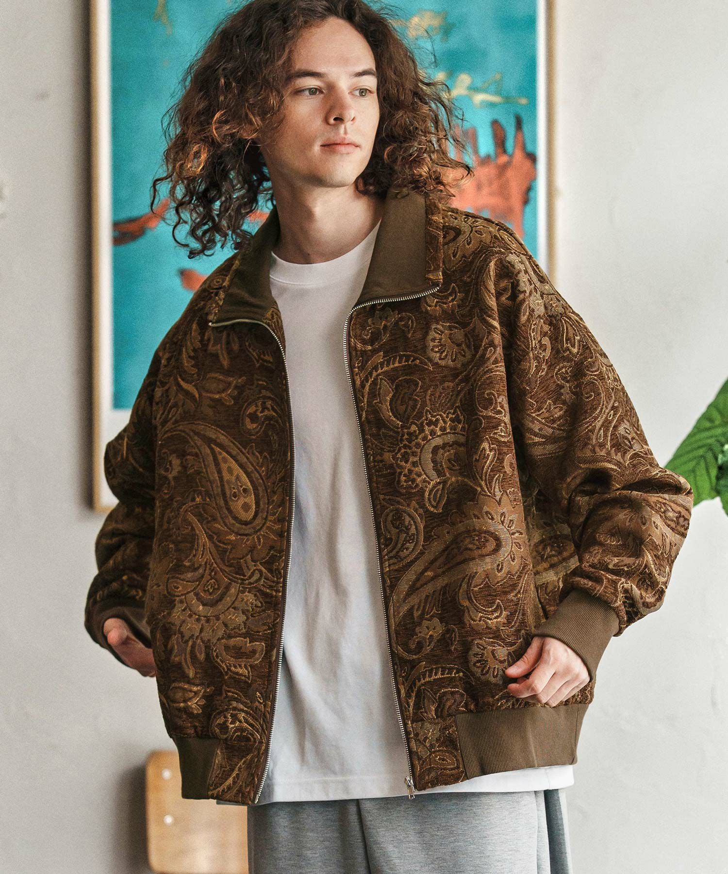 CAMBIO(カンビオ)】Gobelin Stand Collar Jacket スタンドカラー