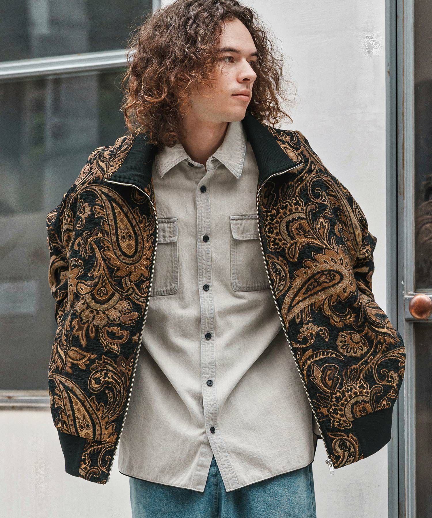 CAMBIO(カンビオ)】Gobelin Stand Collar Jacket スタンドカラー