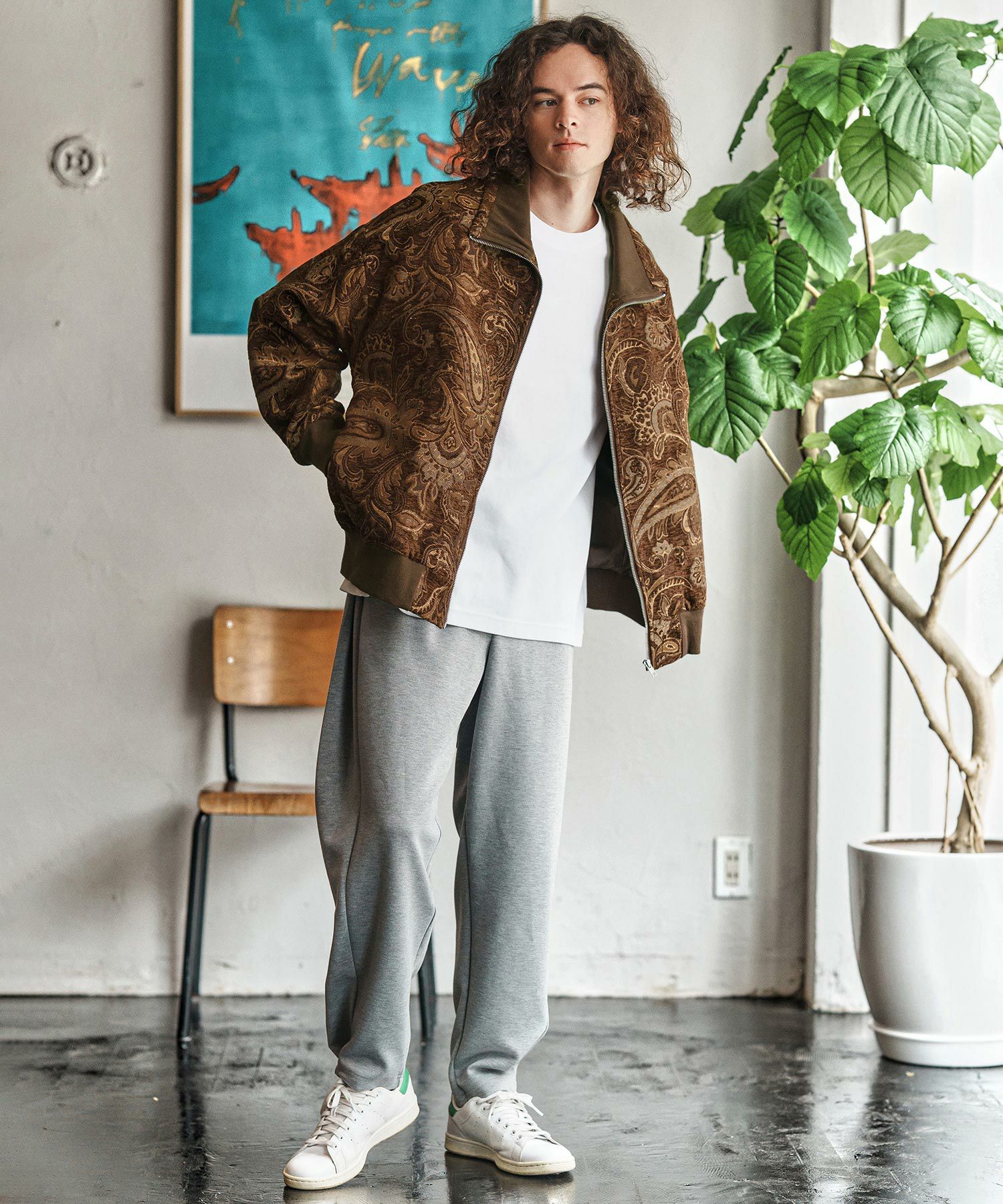 CAMBIO(カンビオ)】Gobelin Stand Collar Jacket スタンドカラー
