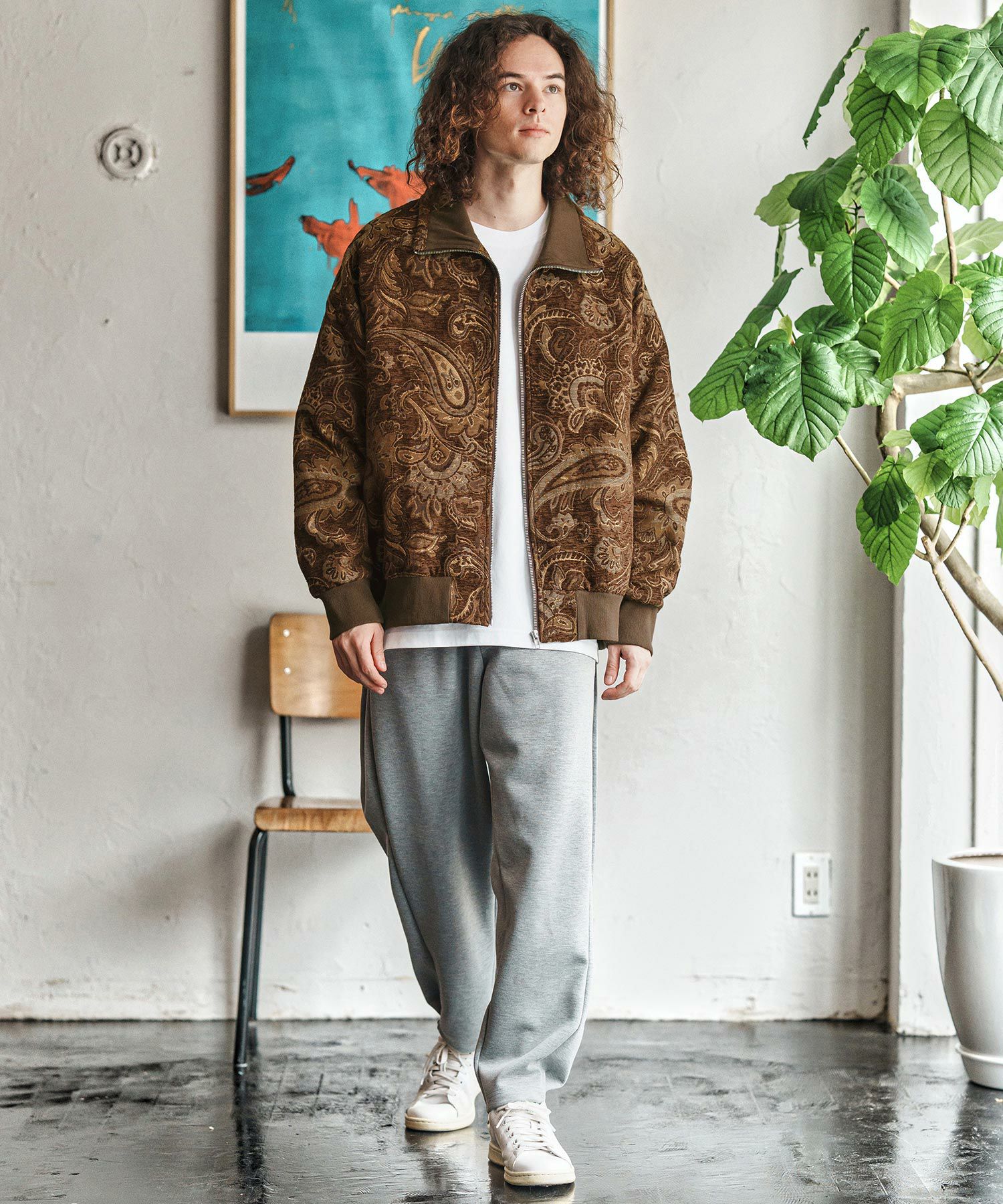 はげかと様 CAMBIO(カンビオ)】Gobelin Stand Collar Jacket スタンドカラー