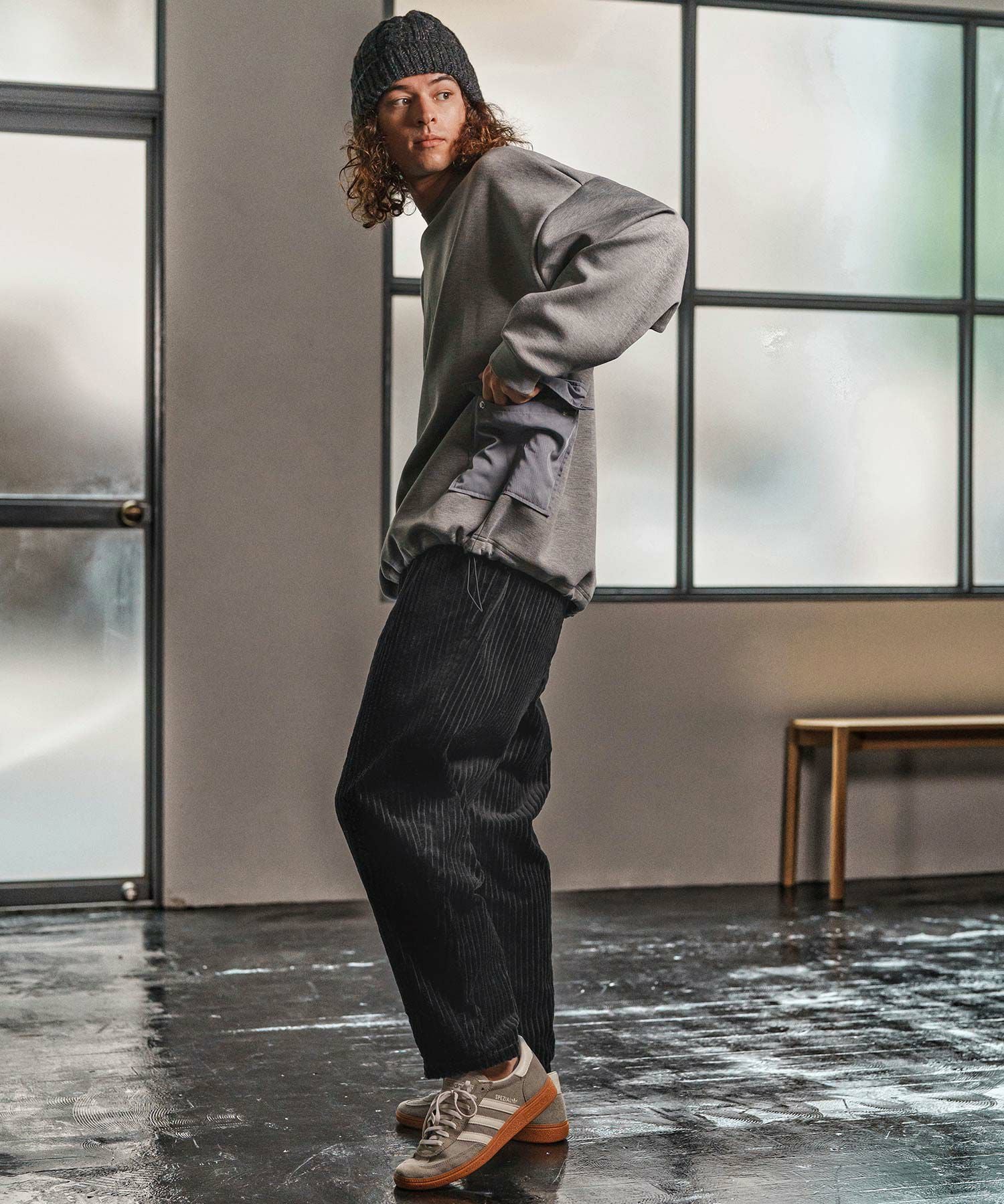 CAMBIO(カンビオ)】 Wide Wale Corduroy Balloon Pants コーデュロイ