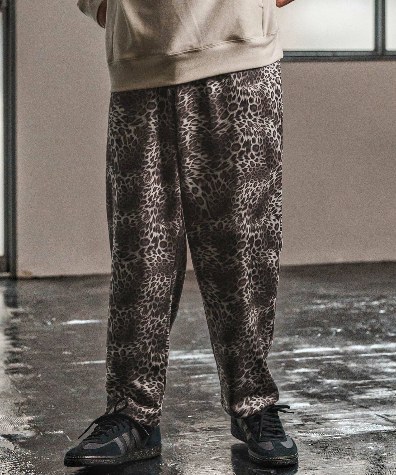 CAMBIOヒョウ柄 パンツ Mサイズ CAMBIO(カンビオ)】Leopard Relax Pants レオパードイージーパンツ