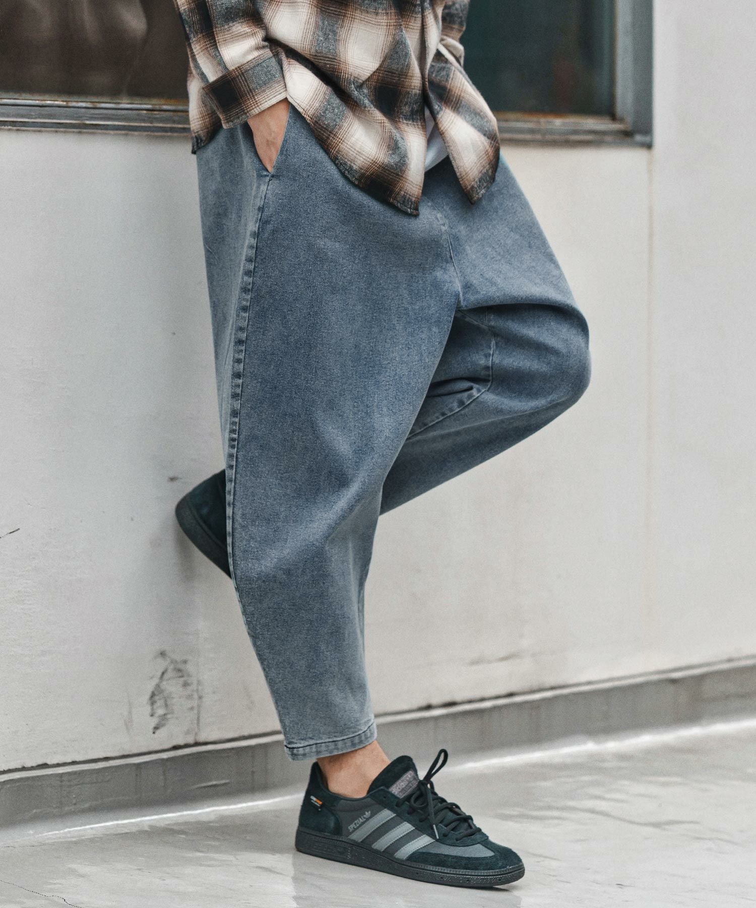 CAMBIO(カンビオ)】 Fleece Lining Denim Curve Pants デニムカーブ