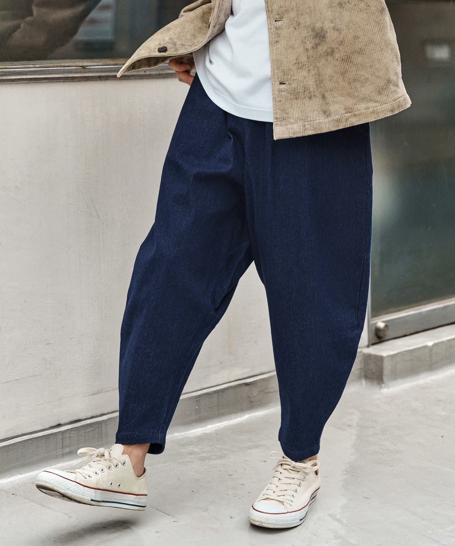 CAMBIO(カンビオ)】 Fleece Lining Denim Curve Pants デニムカーブ