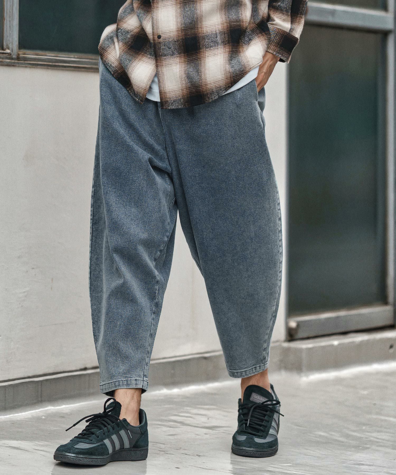 CAMBIO(カンビオ)】 Fleece Lining Denim Curve Pants デニムカーブ