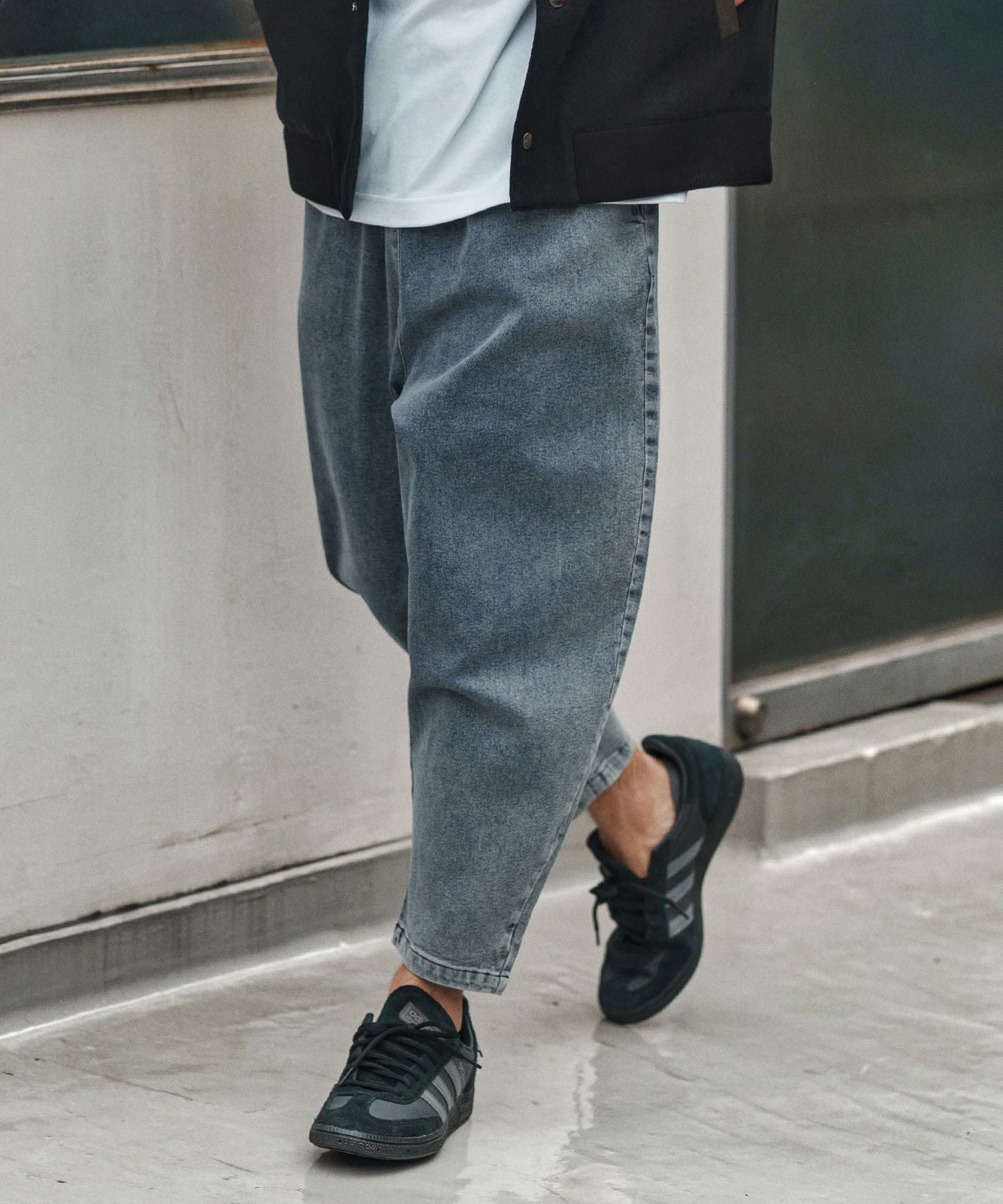 CAMBIO(カンビオ)】 Fleece Lining Denim Curve Pants デニムカーブ