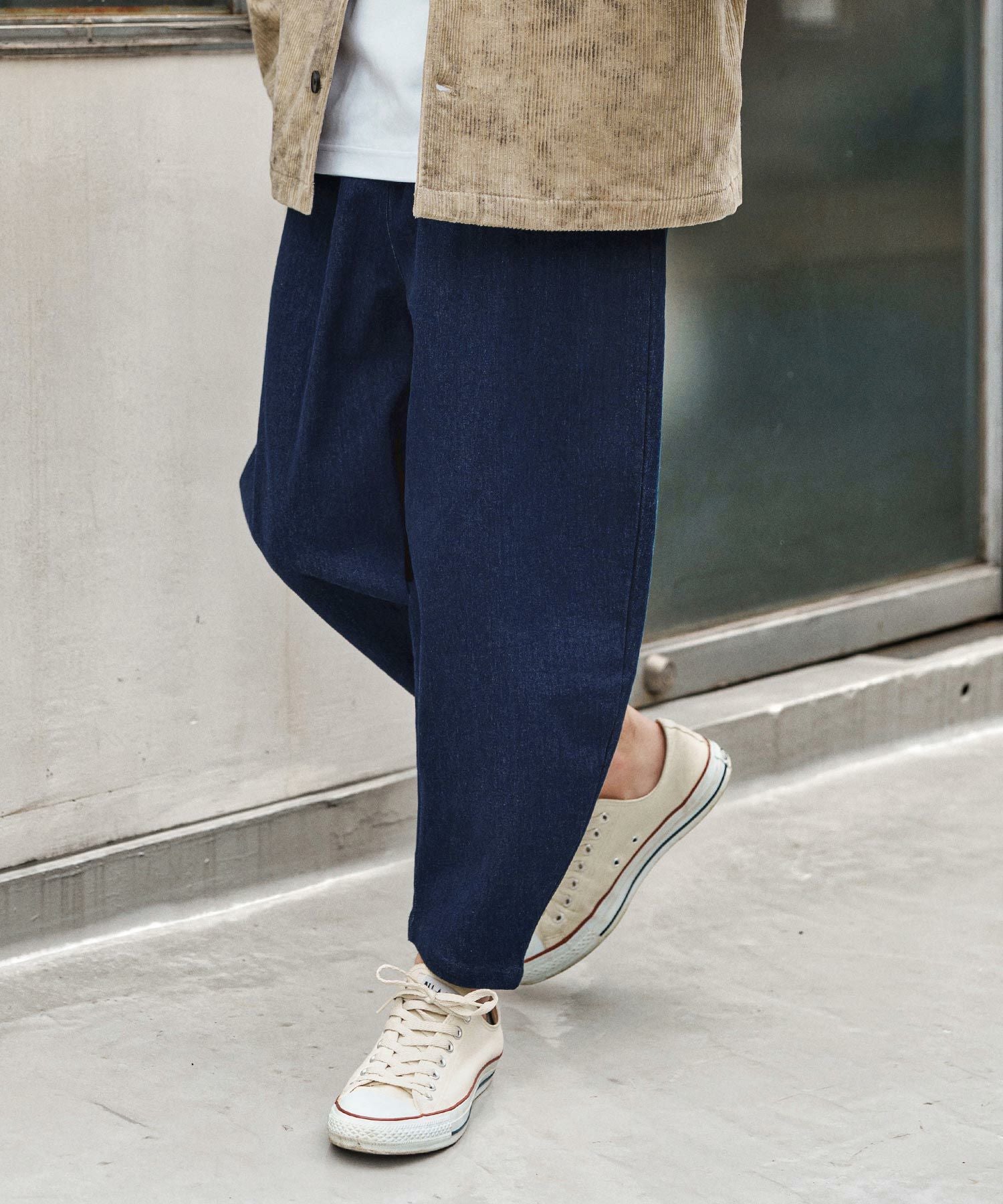 CAMBIO(カンビオ)】 Fleece Lining Denim Curve Pants デニムカーブ