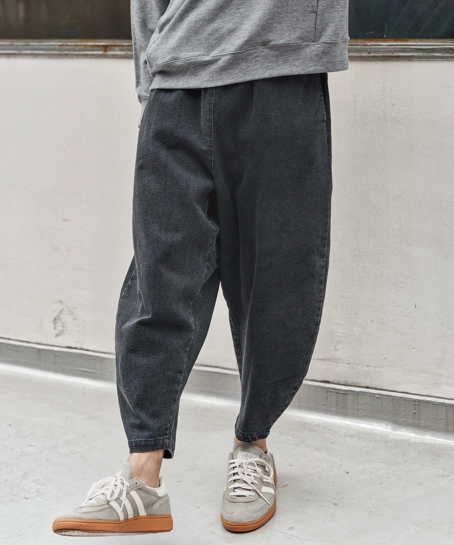 NUTEMPEROR 変形パンツ NUTEMPEROR / ナットエンペラー - CIRCLE WIDE PANTS (BLACK) | RADD