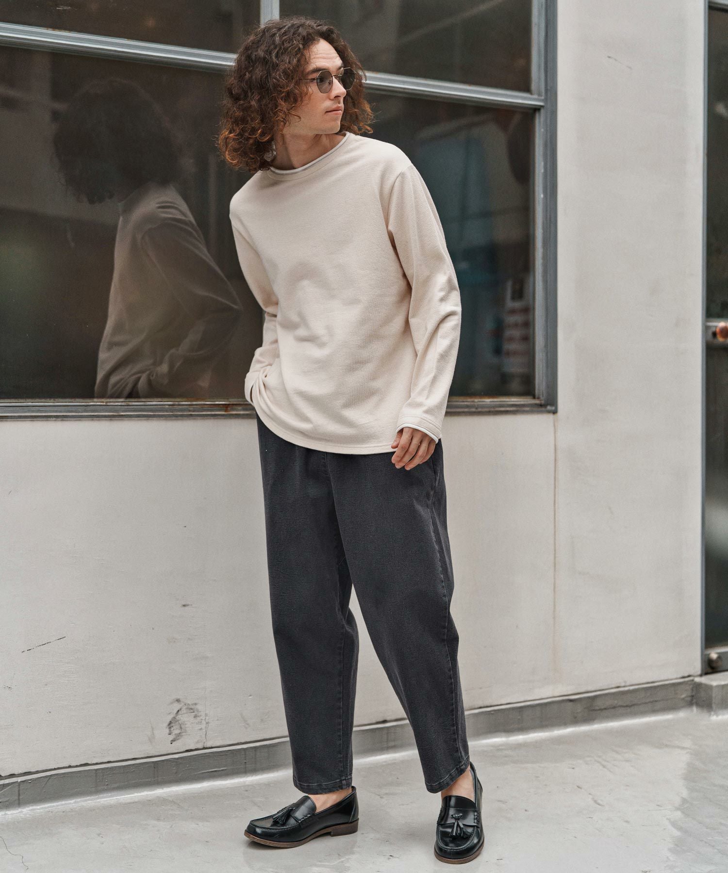 CAMBIO(カンビオ)】Fleece Lining Denim Balloon Pants デニムパンツ