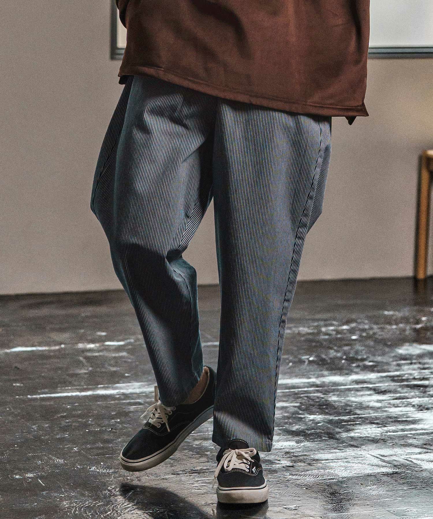 CAMBIO(カンビオ)】Denim Stripe Balloon Pants デニムバルーンパンツ