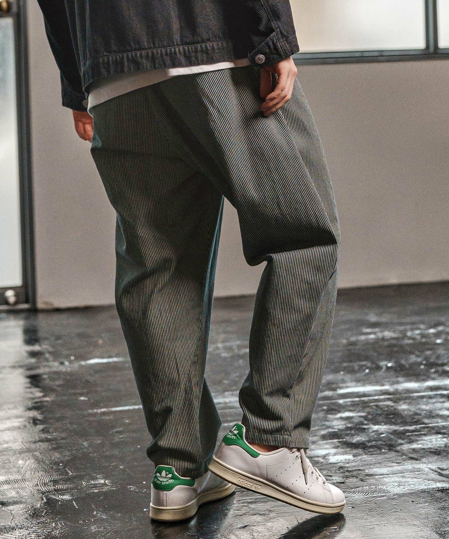 CAMBIO(カンビオ)】Denim Stripe Balloon Pants デニムバルーンパンツ