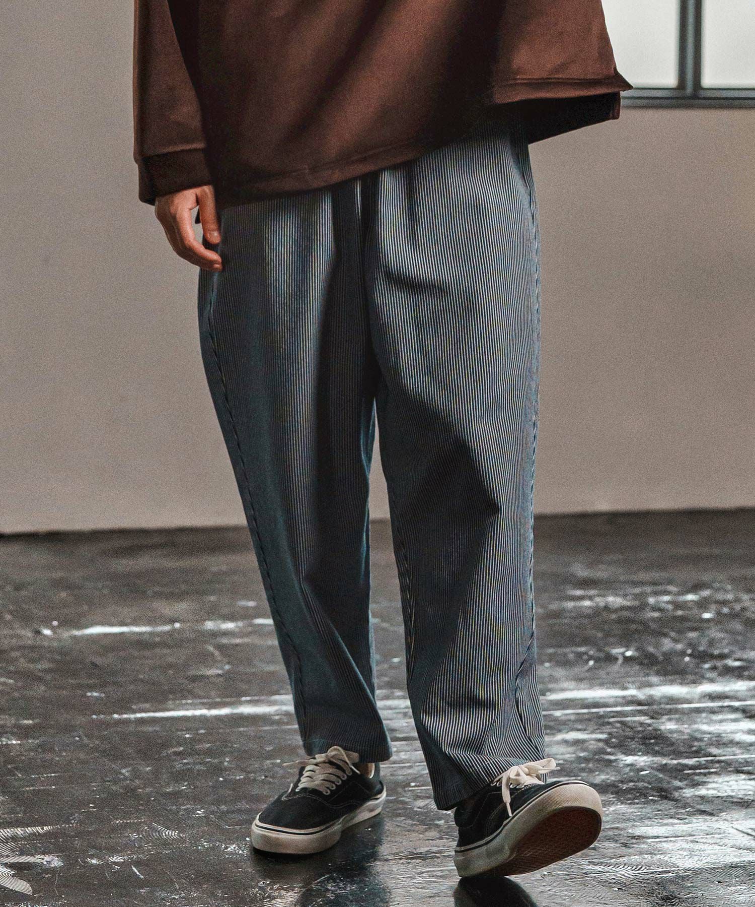 CAMBIO(カンビオ)】Denim Stripe Balloon Pants デニムバルーンパンツ