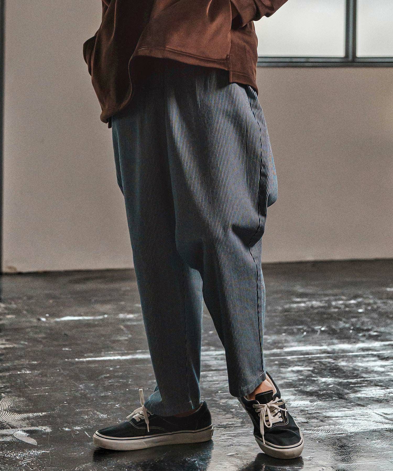 CAMBIO(カンビオ)】Denim Stripe Balloon Pants デニムバルーンパンツ
