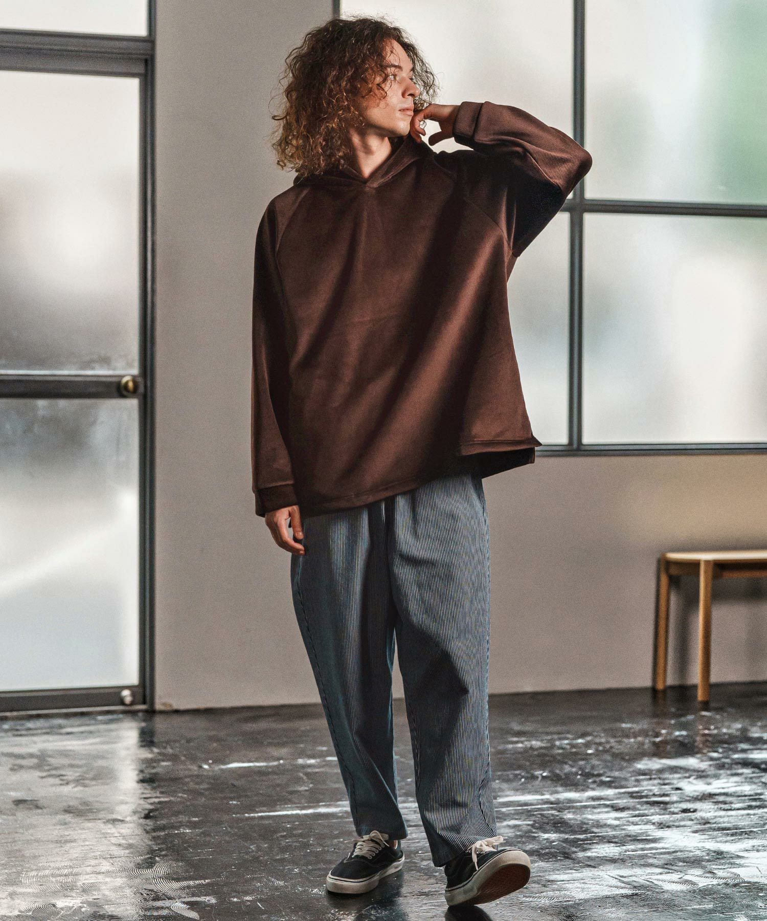 CAMBIO(カンビオ)】Denim Stripe Balloon Pants デニムバルーンパンツ