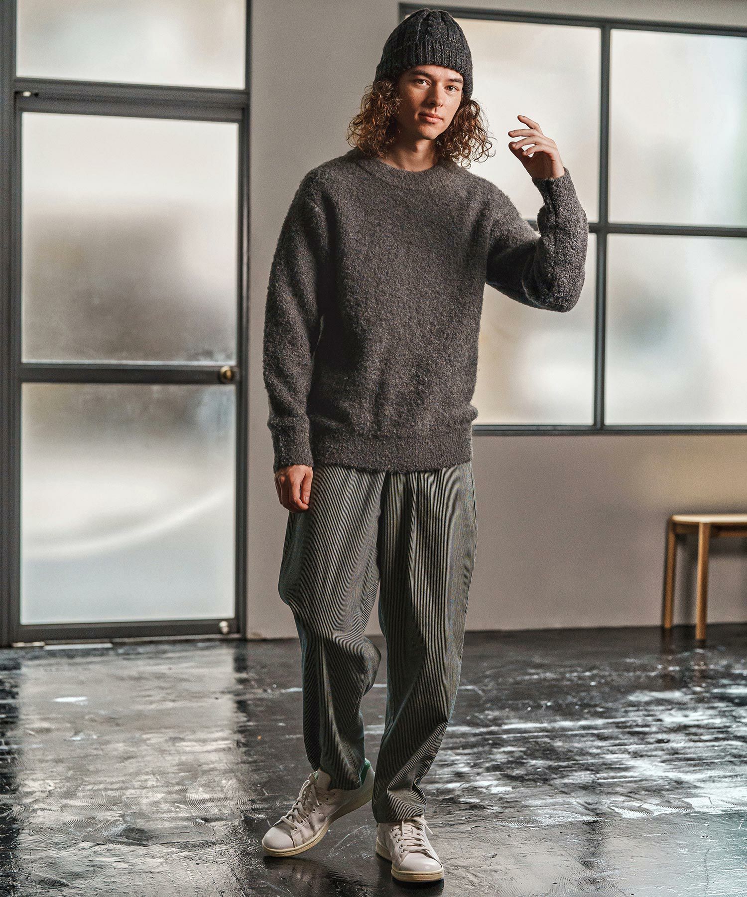 KAPITAL 異素材切り替えバルーンシルエットパンツ サイズ0 CAMBIO(カンビオ)】Denim Stripe Balloon Pants デニムバルーンパンツ