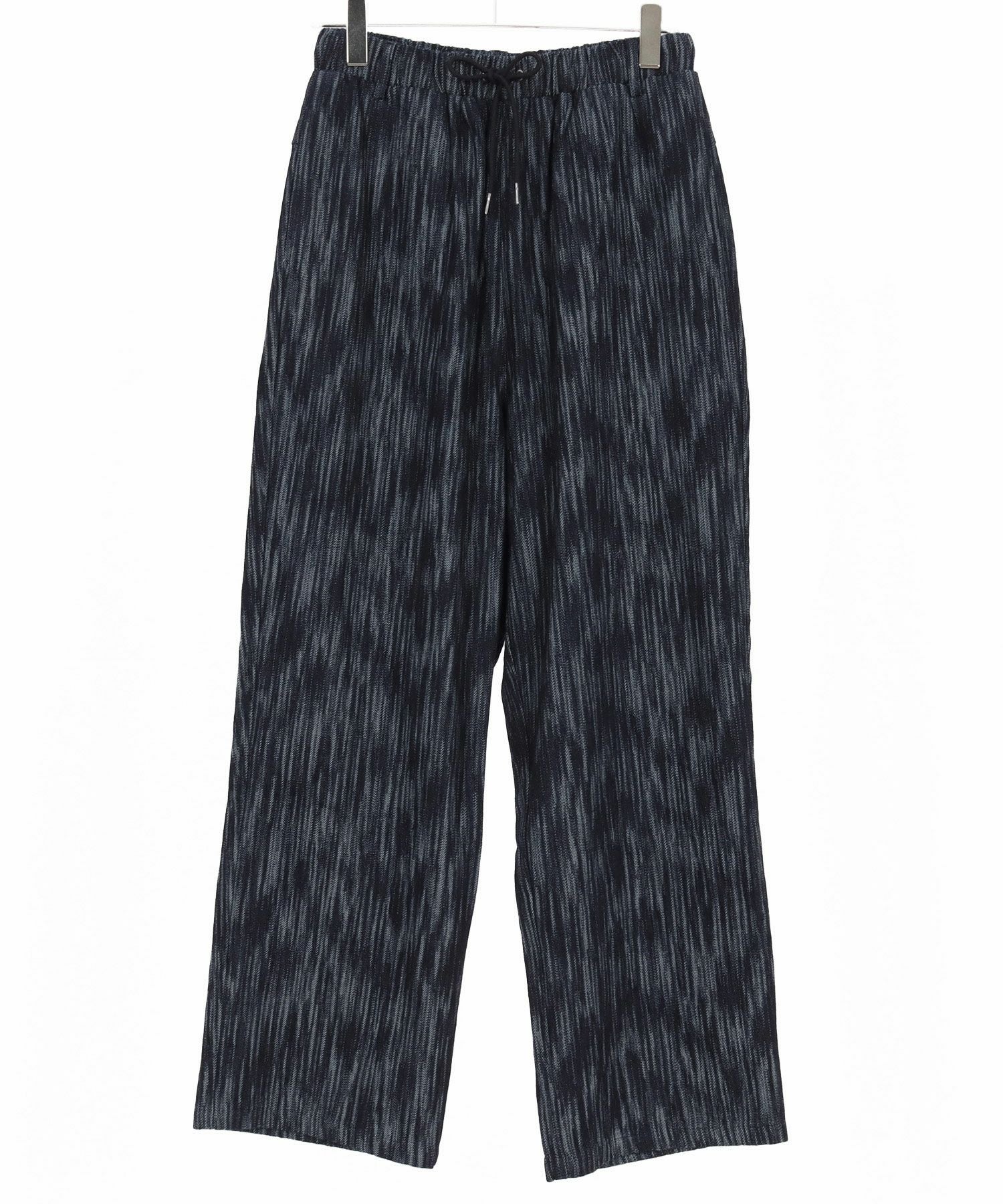 CAMBIO(カンビオ)】Denim Jacquard Wide Straight Pants ワイド