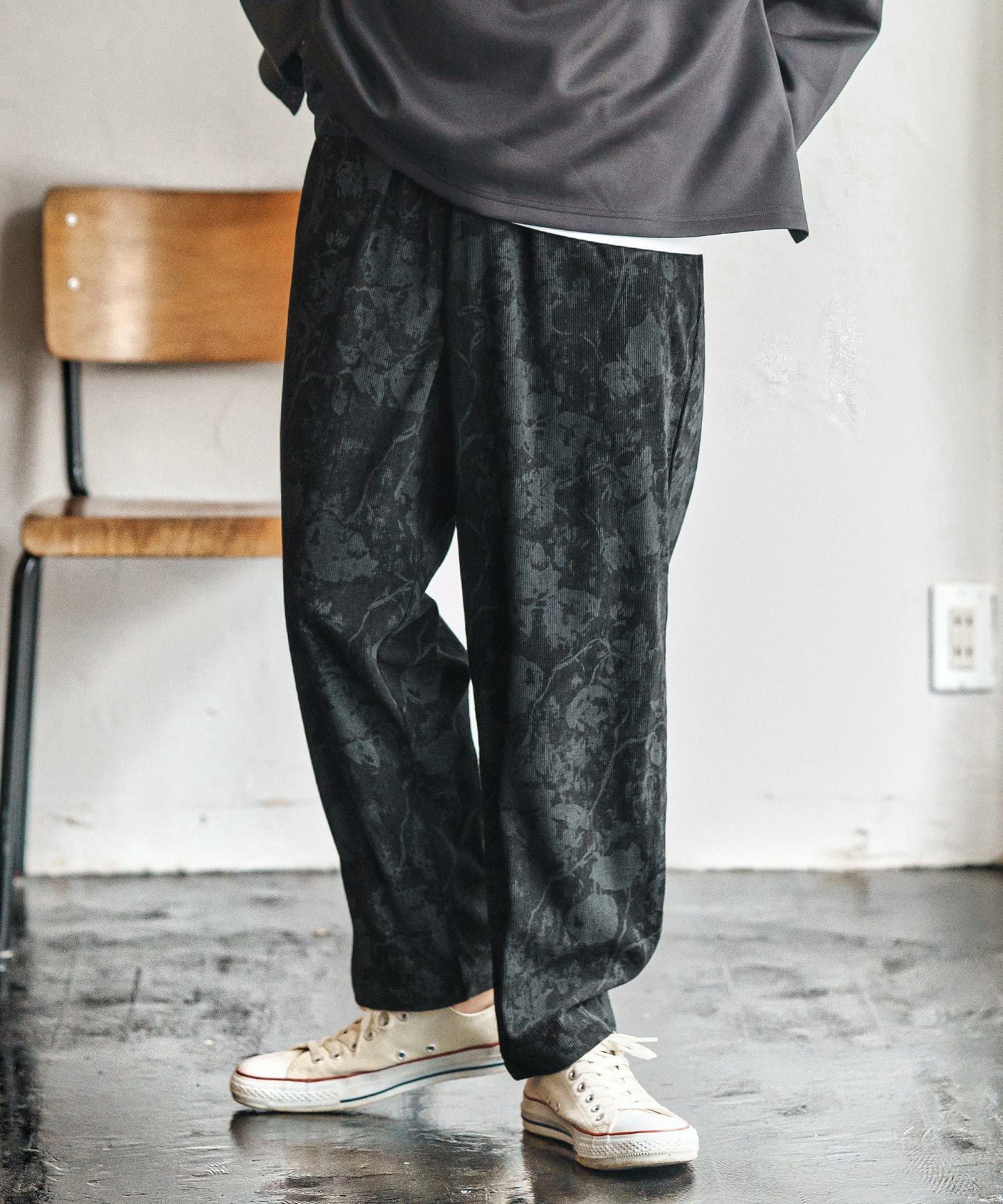 CAMBIO(カンビオ)】Dark Flower Corduroy Balloon Pants コーデュロイ