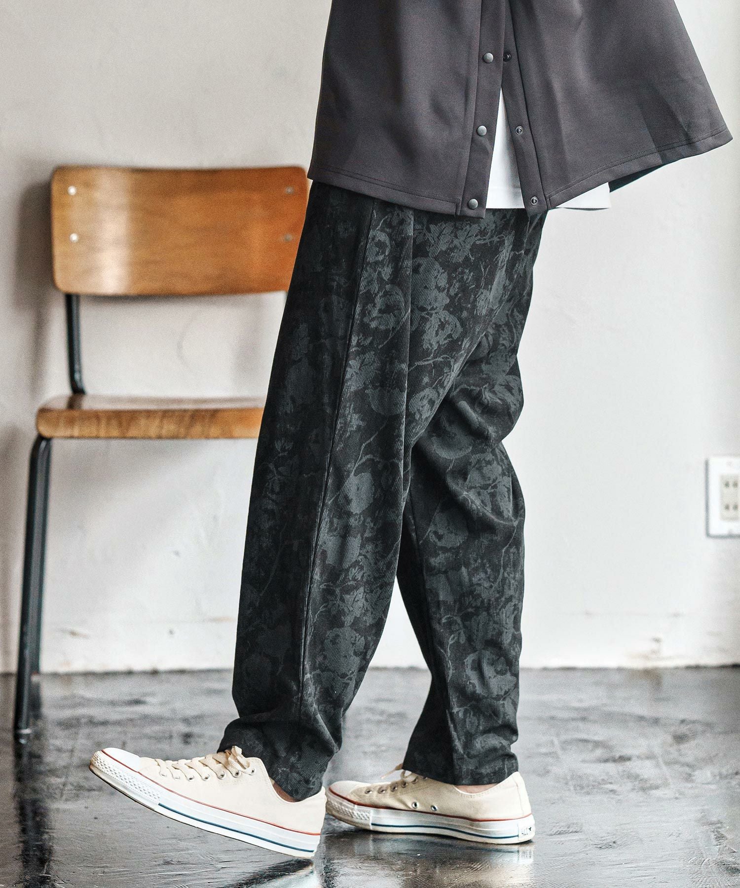 CAMBIO(カンビオ)】Dark Flower Corduroy Balloon Pants コーデュロイ