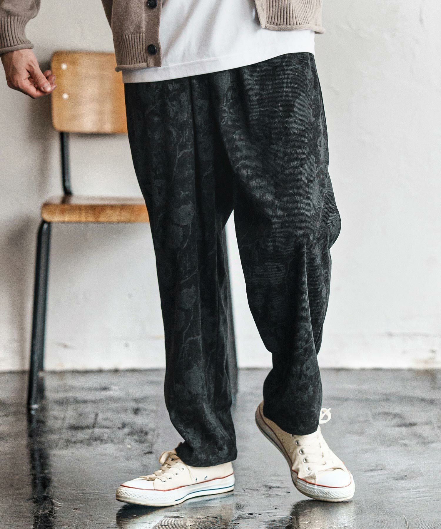 CAMBIO(カンビオ)】Dark Flower Corduroy Balloon Pants コーデュロイ