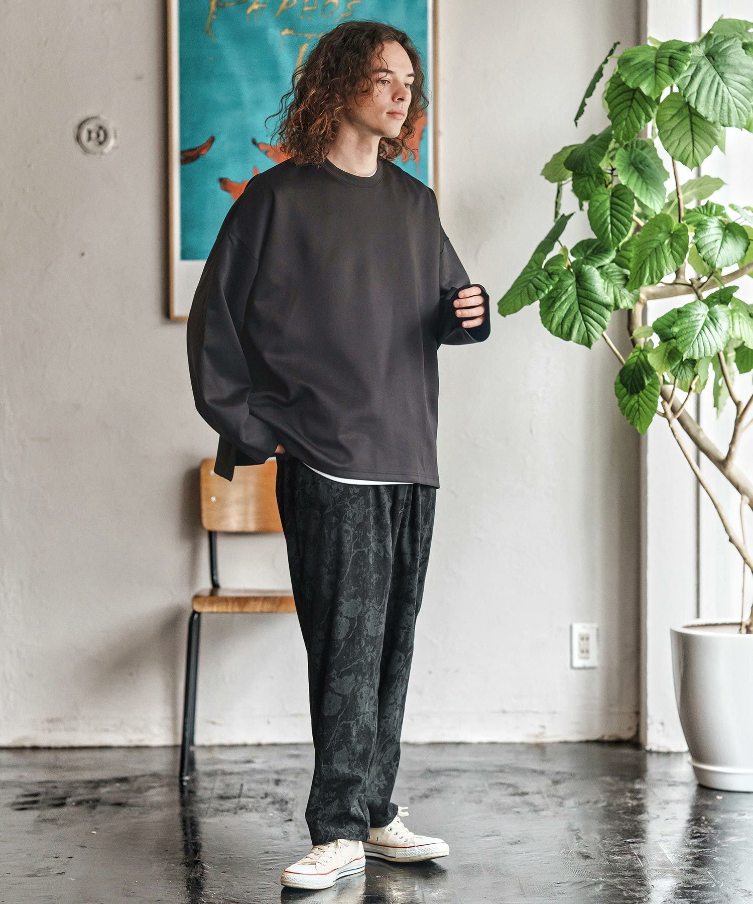 CAMBIO(カンビオ)】Dark Flower Corduroy Balloon Pants コーデュロイ