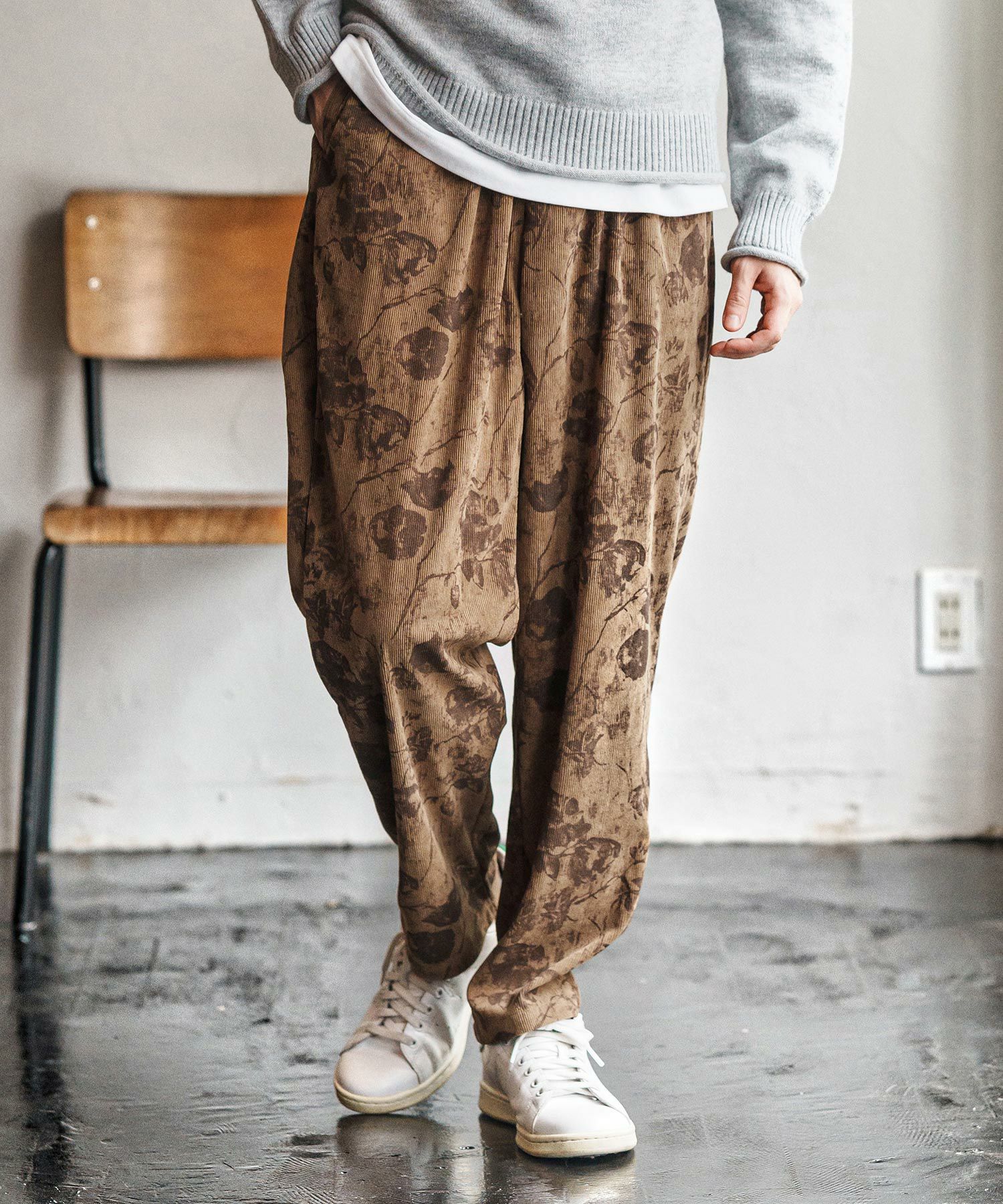CAMBIO(カンビオ)】Dark Flower Corduroy Balloon Pants コーデュロイ