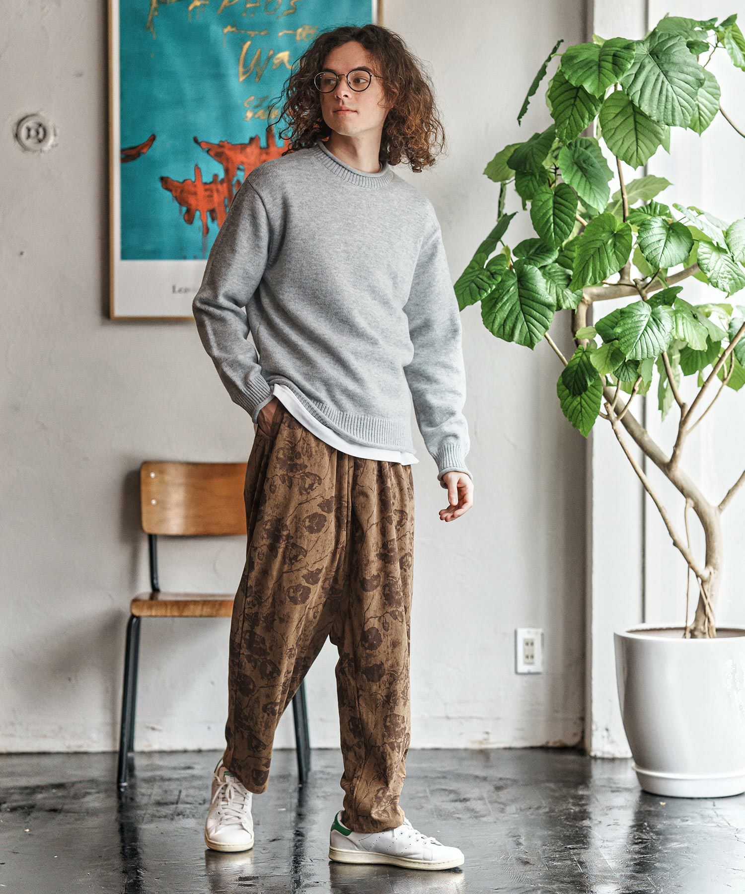 CAMBIO(カンビオ)】Dark Flower Corduroy Balloon Pants コーデュロイ