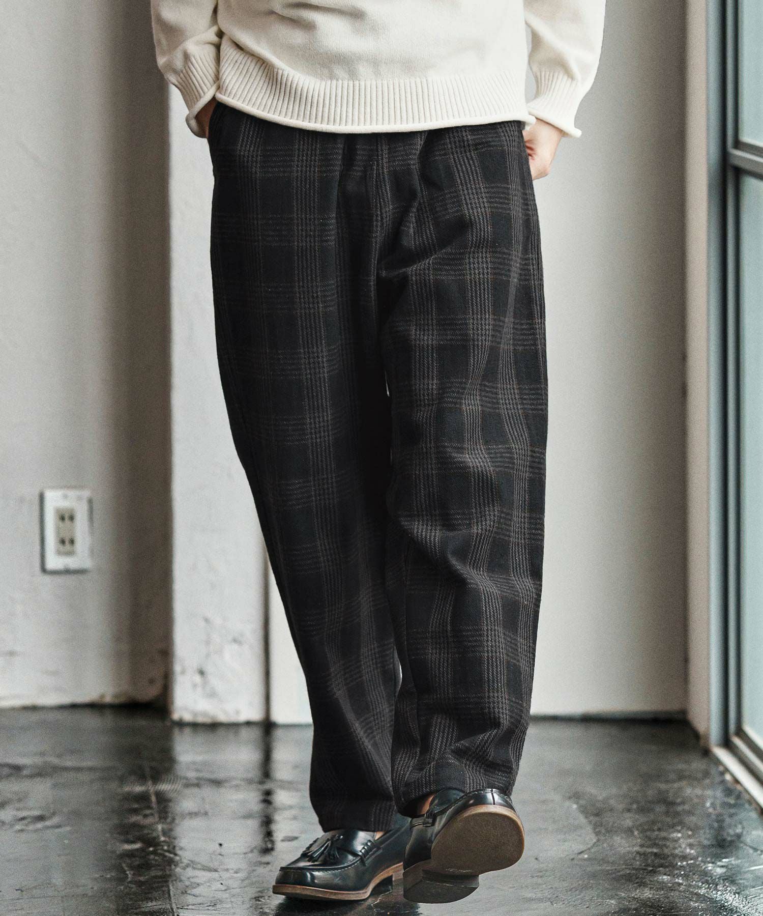 CAMBIO(カンビオ)】Classical Check Balloon Pants チェック柄バルーン