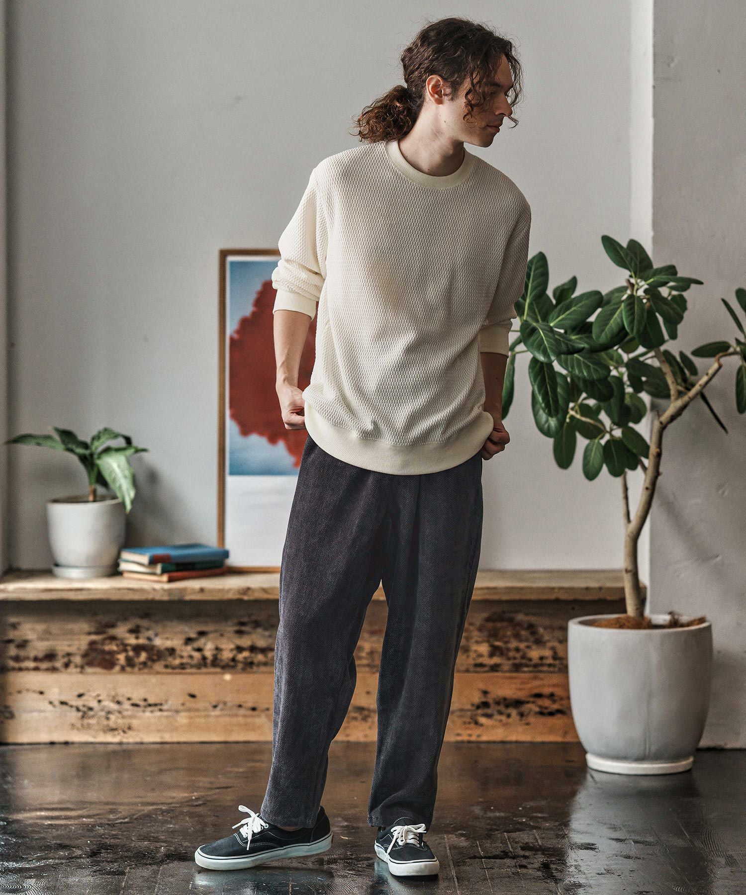 CAMBIO(カンビオ)】Brushed Jacquard Balloon Pants バルーンパンツ