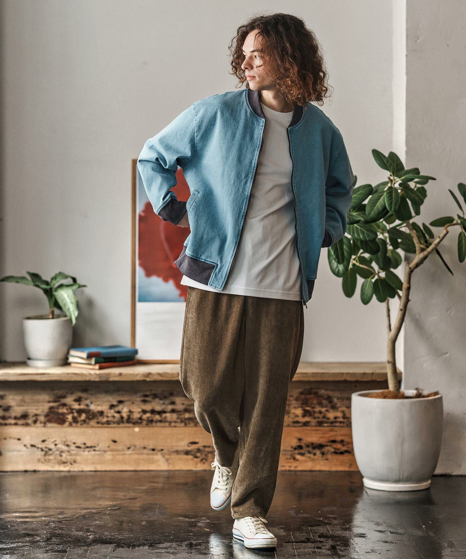 CAMBIO(カンビオ)】Brushed Jacquard Balloon Pants バルーンパンツ