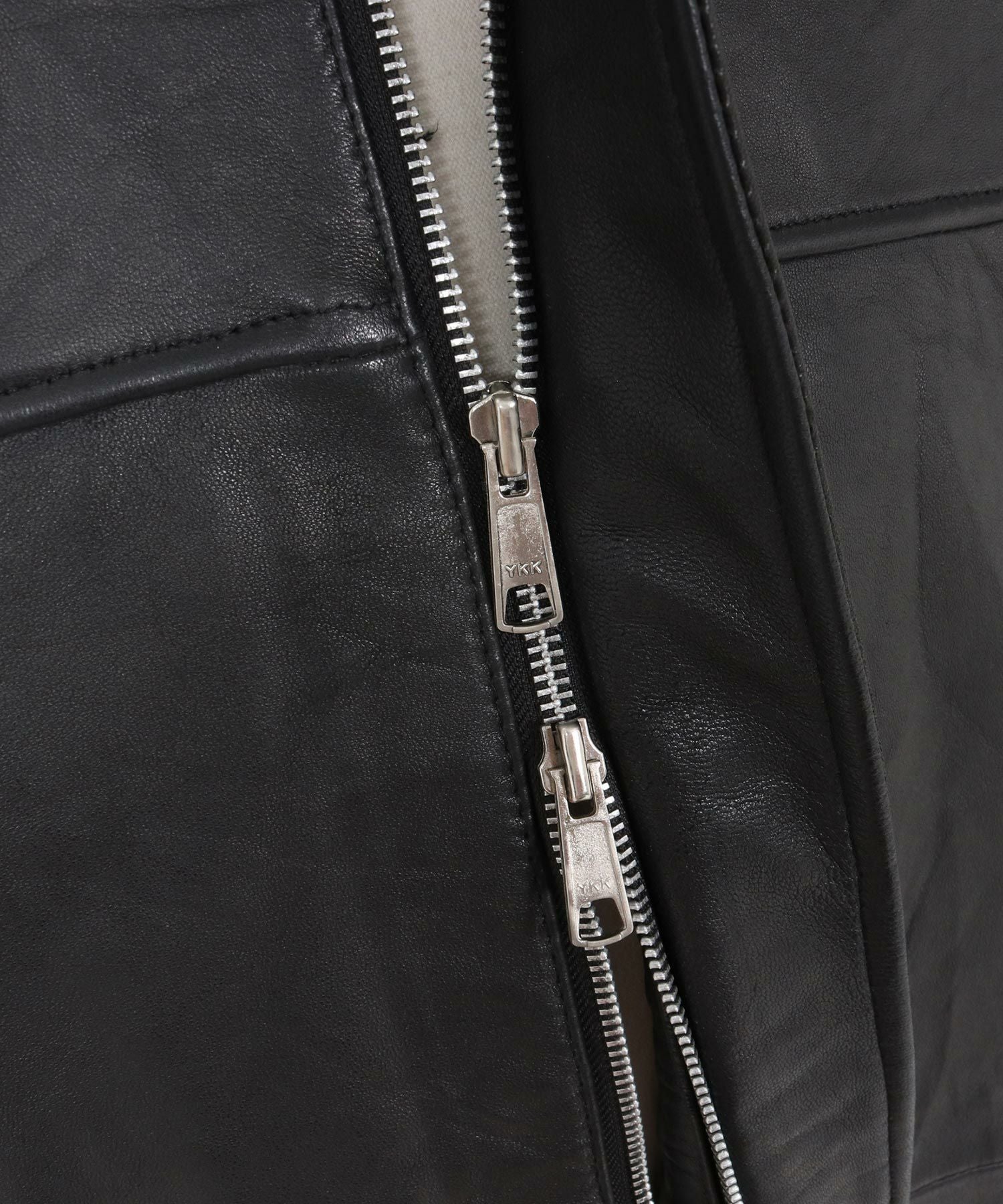 60%OFF【CAMBIO(カンビオ)】Oversized Re Product Leather Rib Blouson