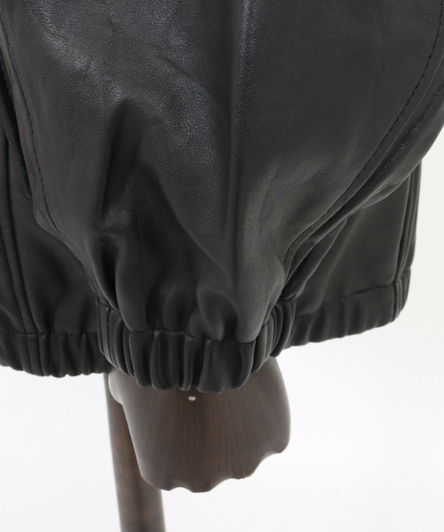 60%OFF【CAMBIO(カンビオ)】Oversized Re Product Leather Rib Blouson