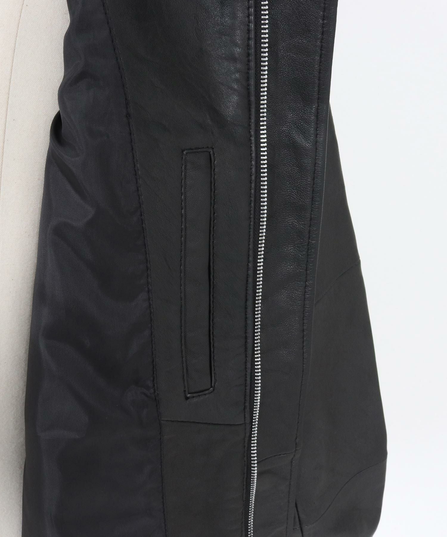 60%OFF【CAMBIO(カンビオ)】Oversized Re Product Leather Rib Blouson