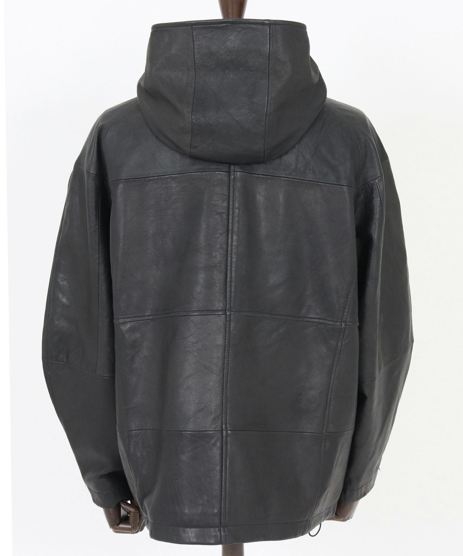 CAMBIO(カンビオ)】Oversized Re Product Leather Hooded Jacket