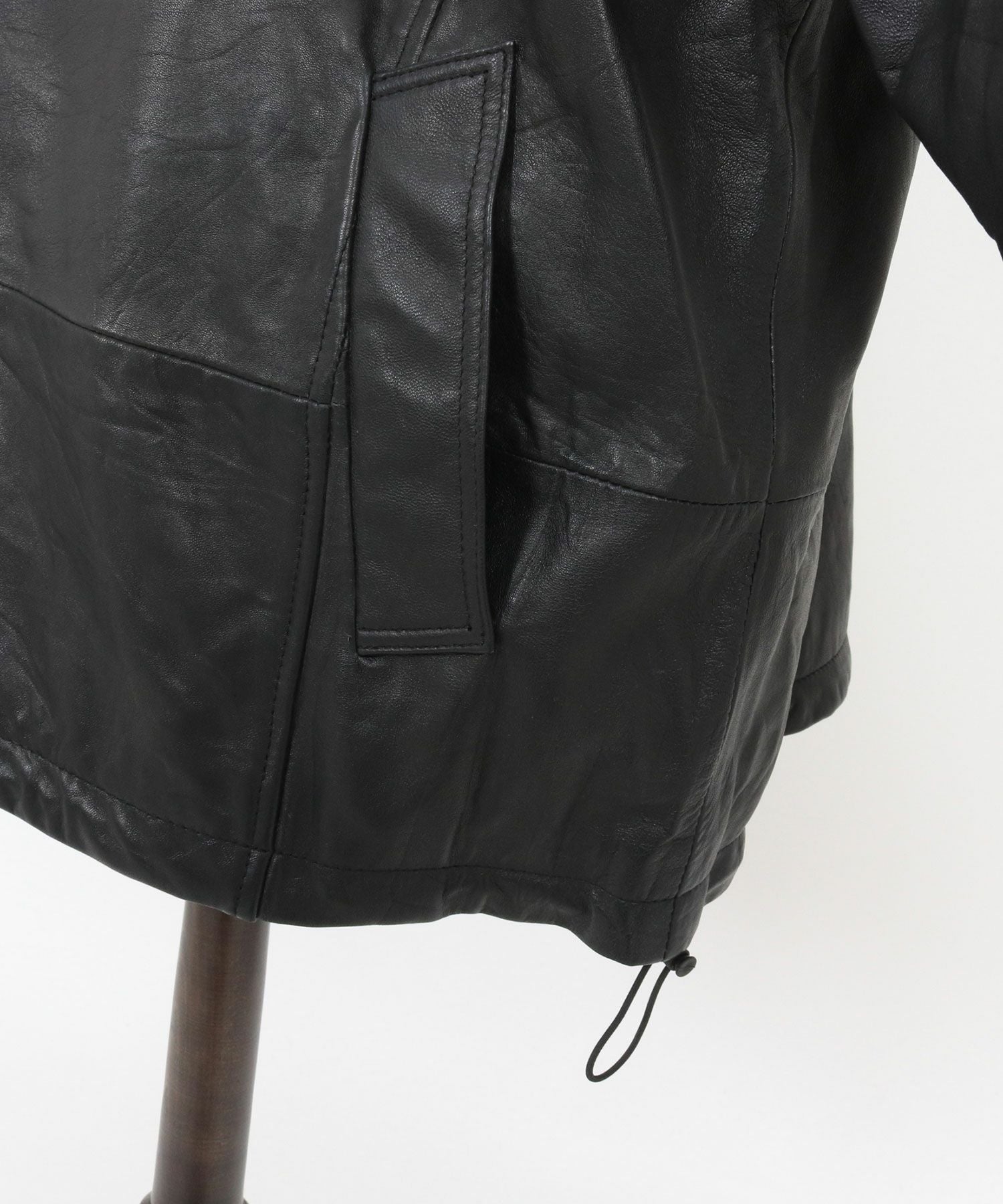 CAMBIO(カンビオ)】Oversized Re Product Leather Hooded Jacket