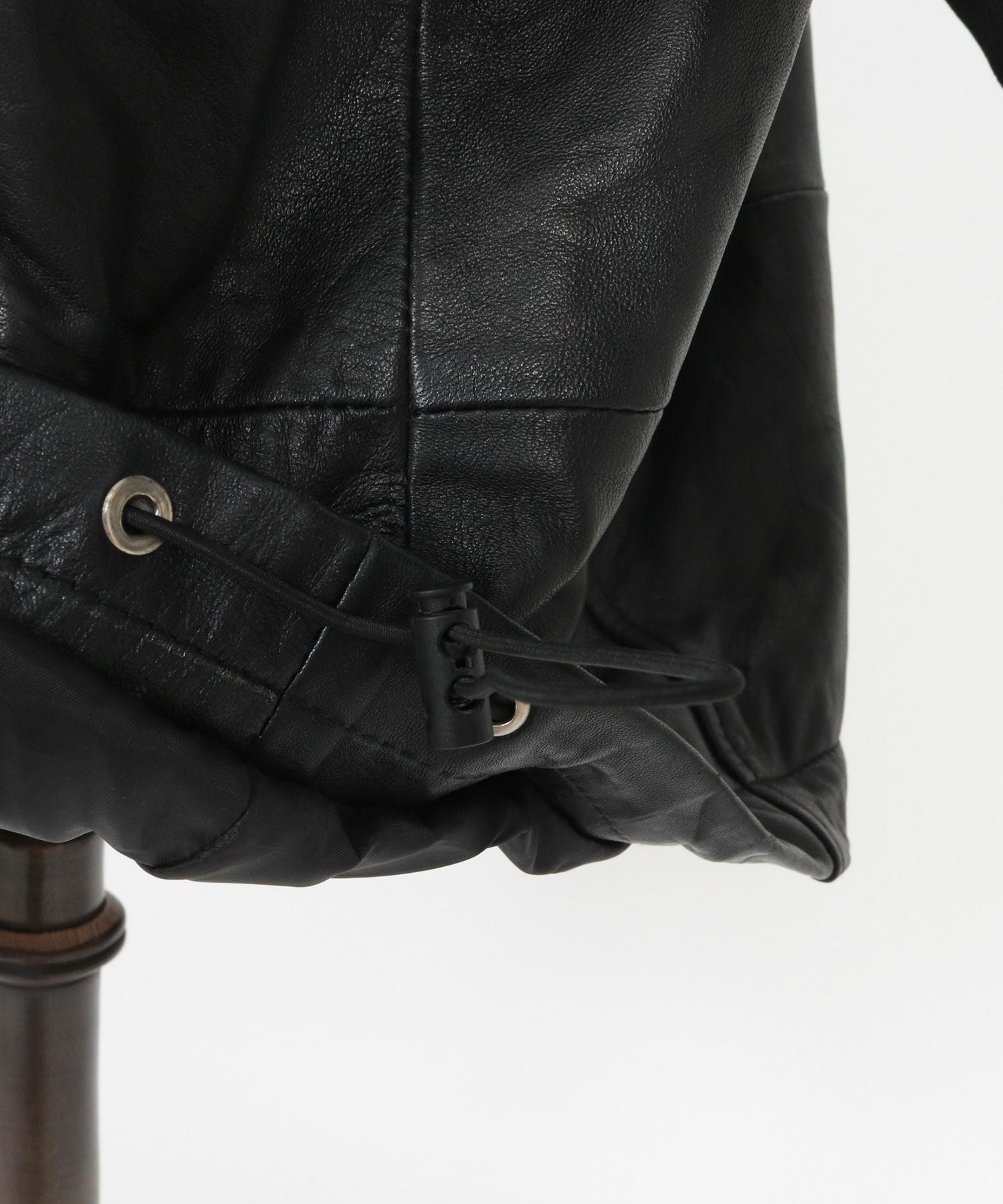CAMBIO(カンビオ)】Oversized Re Product Leather Hooded Jacket
