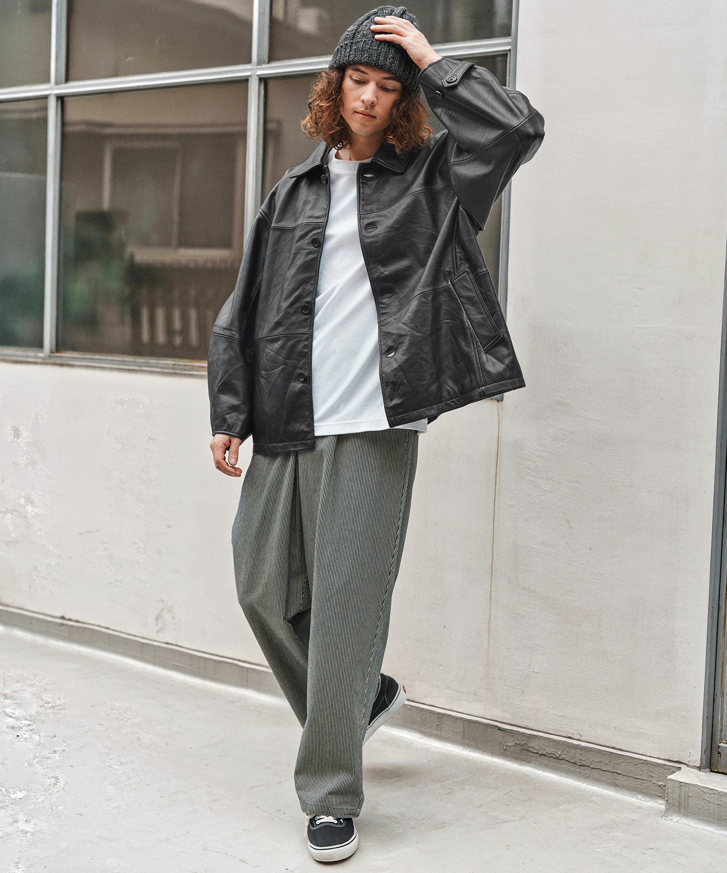 50%OFF【CAMBIO(カンビオ)】Oversized Re Product Leather Classical