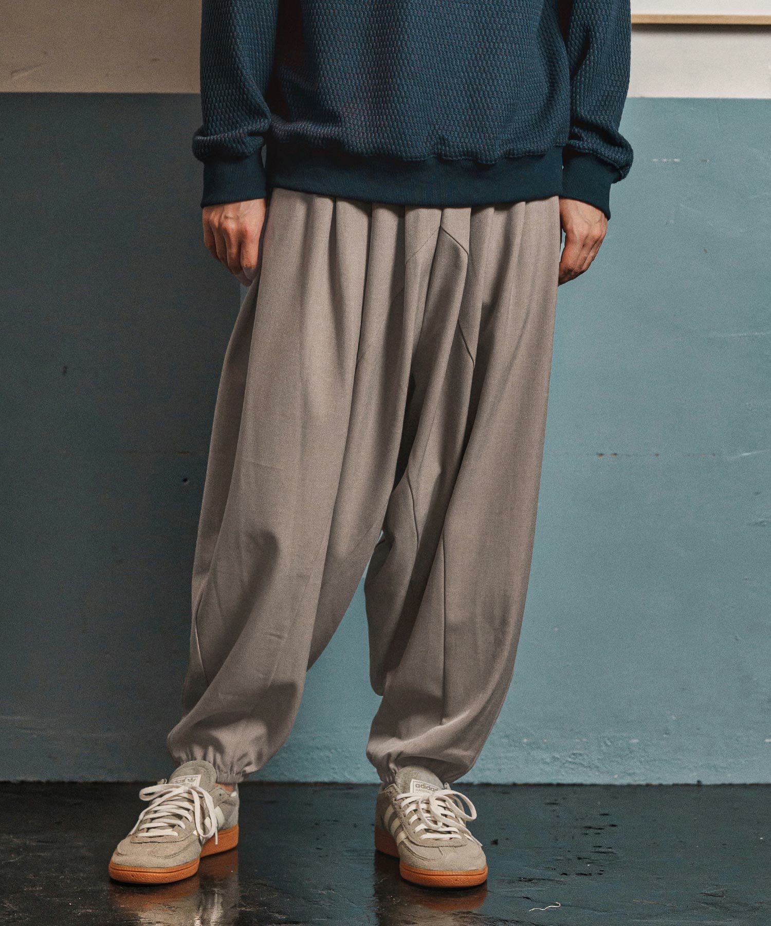 LGBサルエルパンツ 焦茶色 サイズ29 CAMBIO(カンビオ)】Slacks Fabric Sarrouel Pants サルエルパンツ