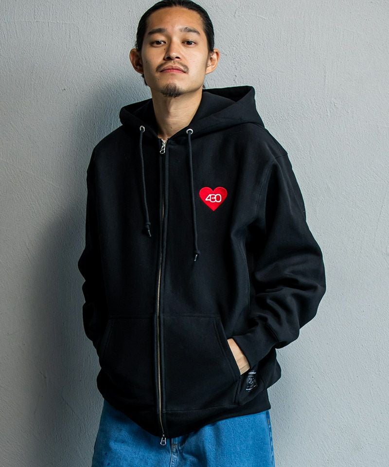 430(フォーサーティ)】HEARTS Z-U PARKA ジップアップパーカー(25-181 