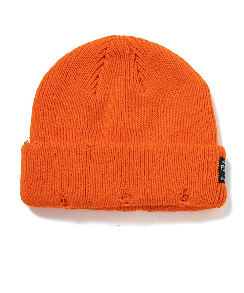 430(フォーサーティ)】DAMAGE BEANIE ビーニー ニット帽(25-170