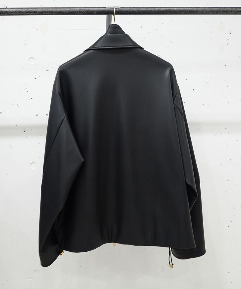 30%OFF【CULLNI(クルニ)】Faux Leather Layerd Collar Zip Up Jacket