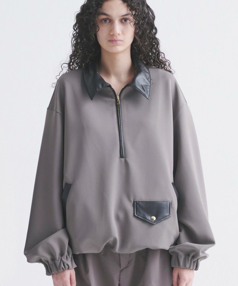 30%OFF【CULLNI(クルニ)】Double Cloth Half Zip Riders Pullover