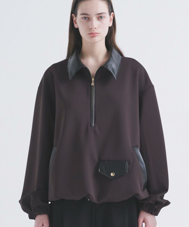 30%OFF【CULLNI(クルニ)】Double Cloth Half Zip Riders Pullover 