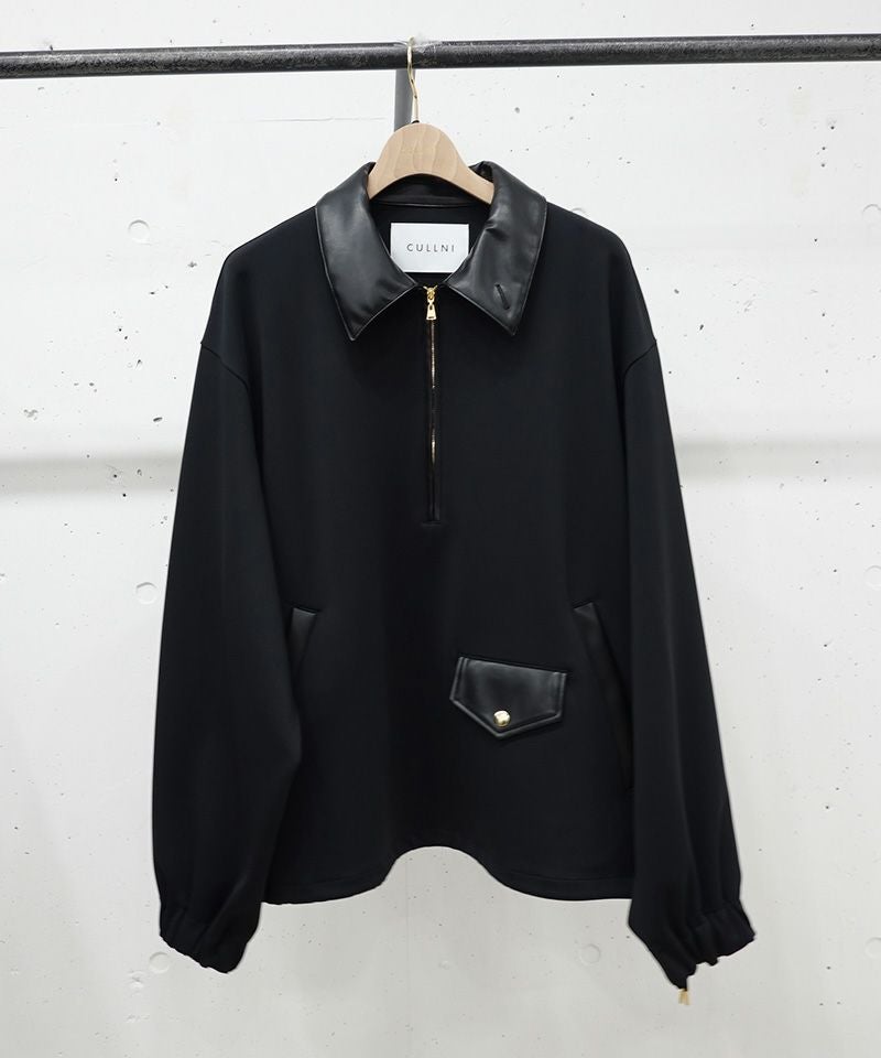 30%OFF【CULLNI(クルニ)】Double Cloth Half Zip Riders Pullover 