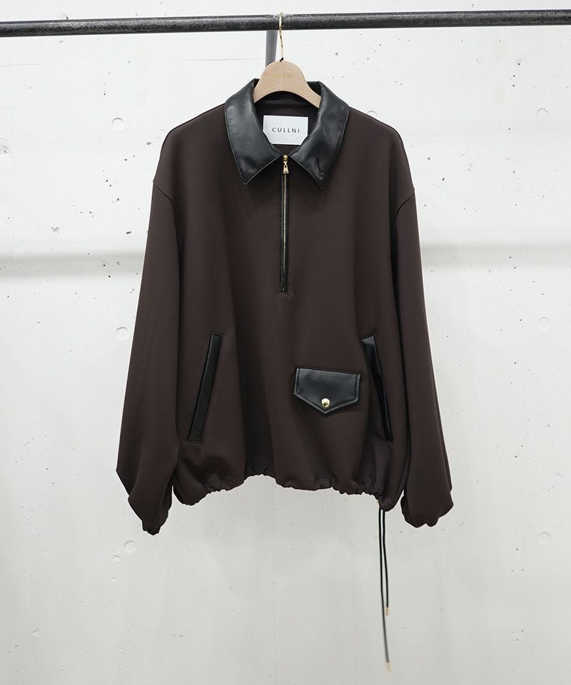 30%OFF【CULLNI(クルニ)】Double Cloth Half Zip Riders Pullover