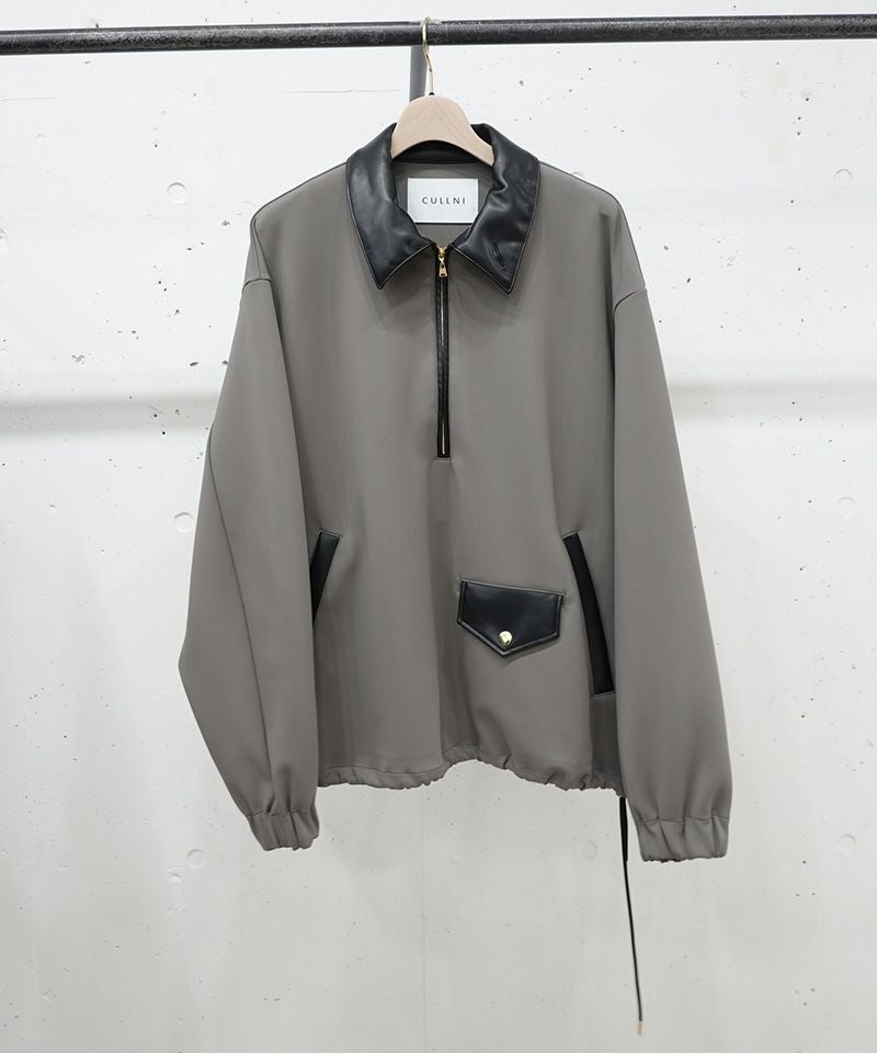 30%OFF【CULLNI(クルニ)】Double Cloth Half Zip Riders Pullover 