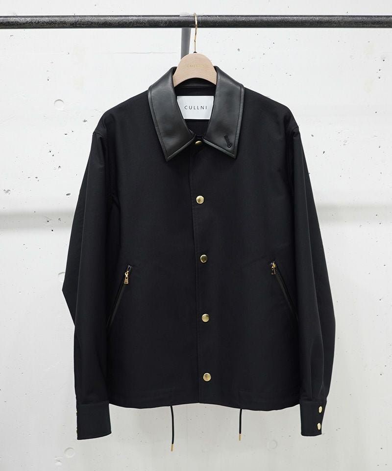 30%OFF【CULLNI(クルニ)】Chambray Gabardine Dot Button Coach Jacket