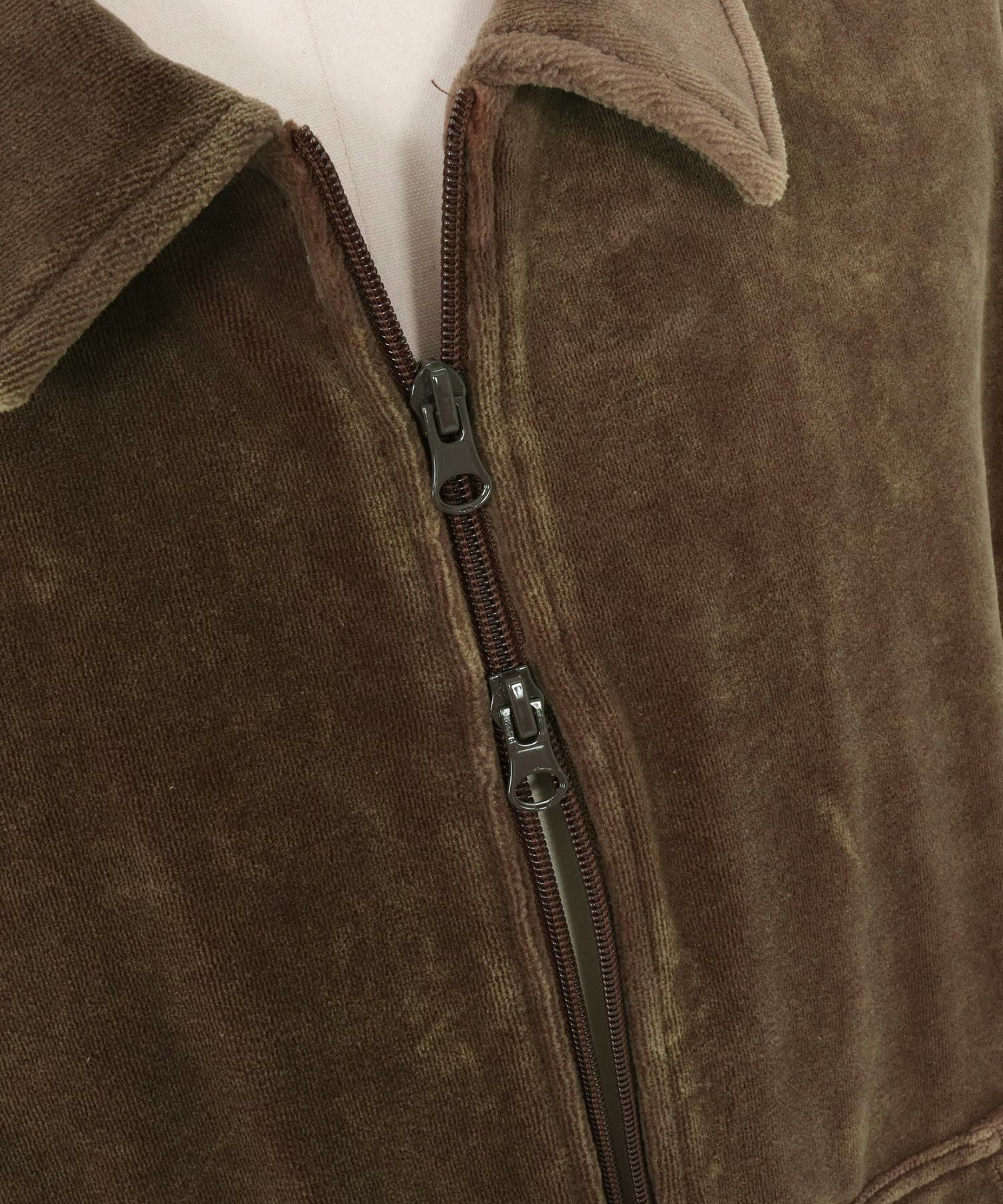 CAMBIO(カンビオ)】エイジング加工ベロアスイングトップブルゾン
