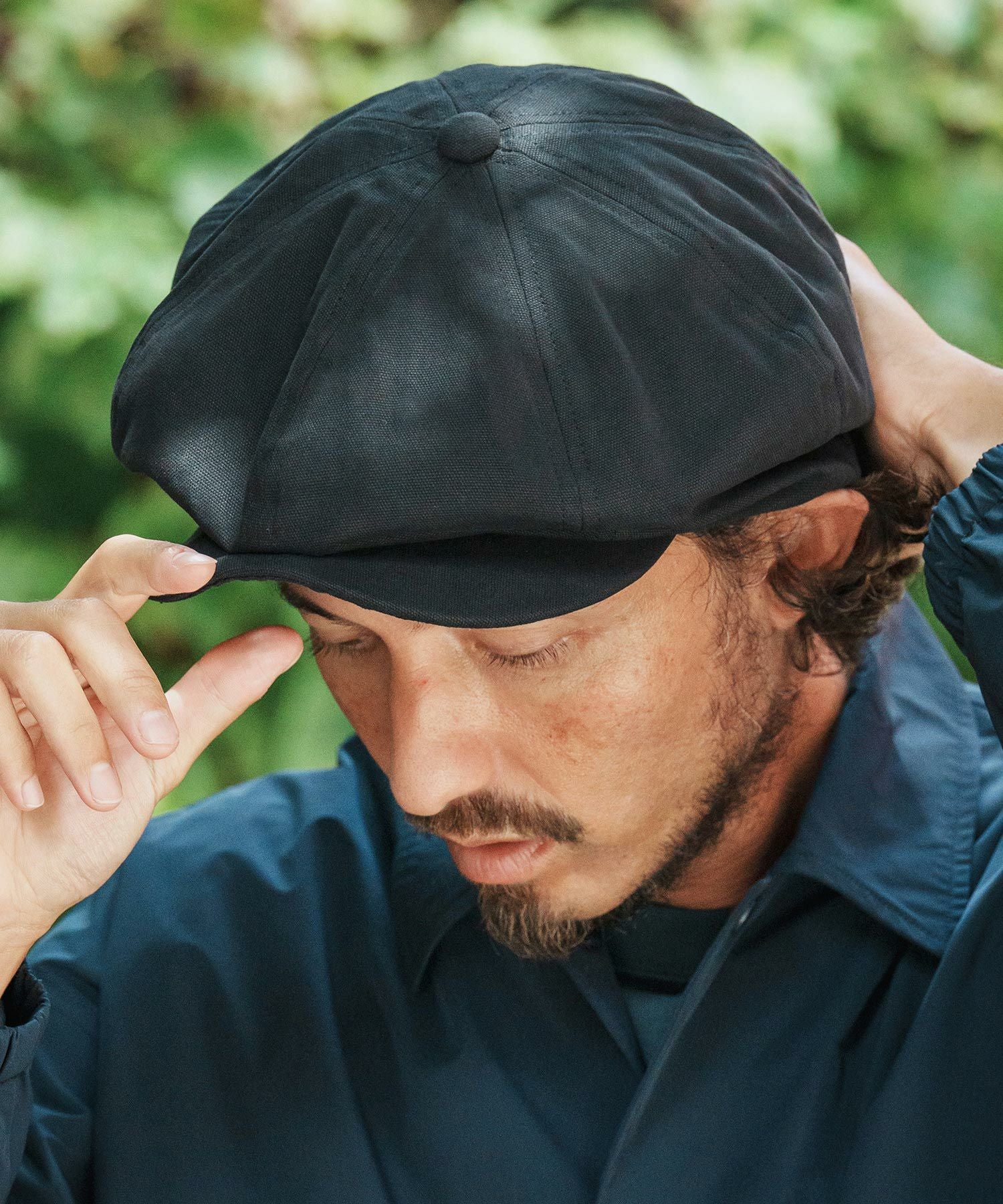 CAMBIO(カンビオ)】 Canvas Solid Big Casquette ビッグキャスケット