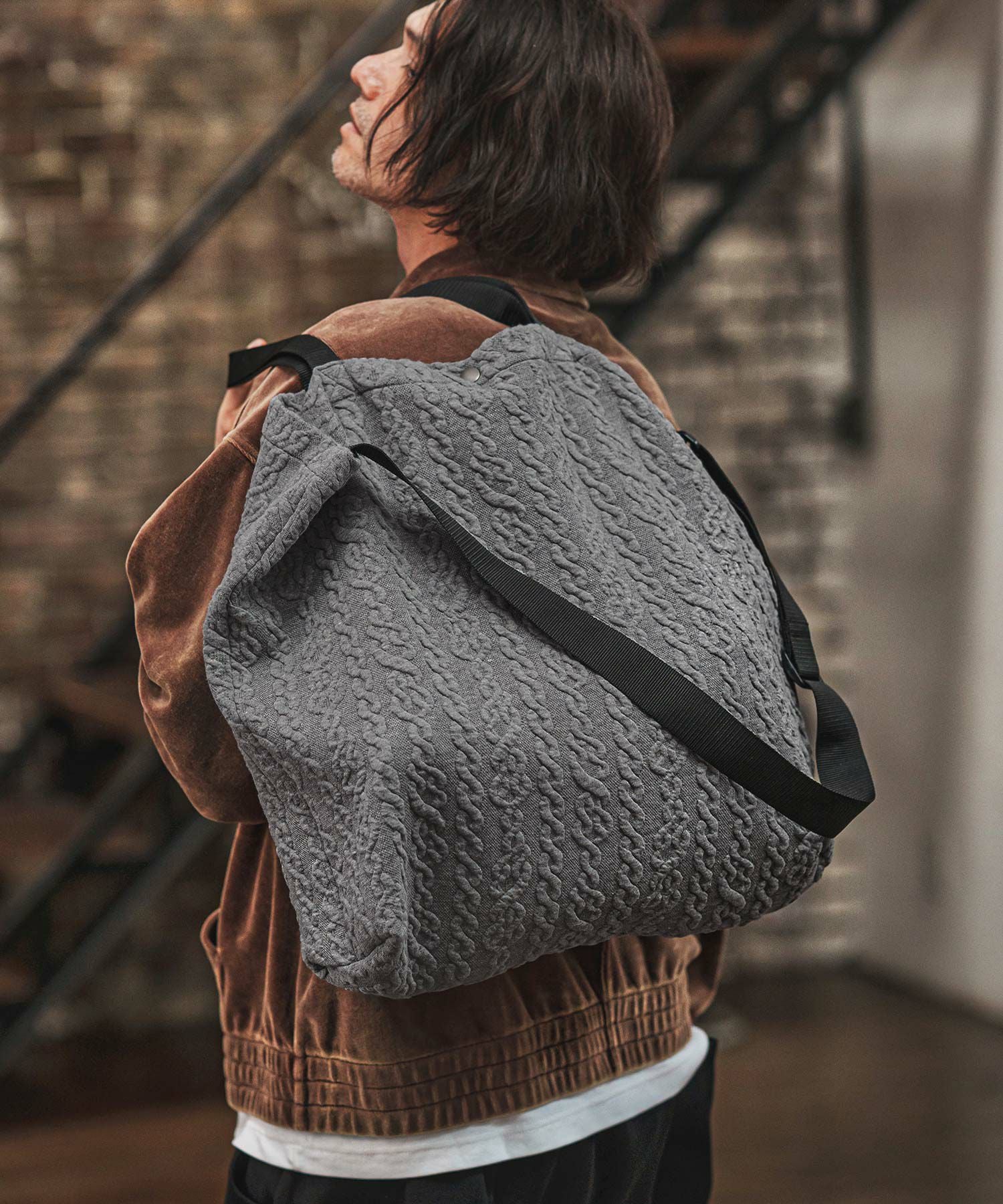 CAMBIO(カンビオ)】 ストレッチケーブルキルティングショルダーバッグ