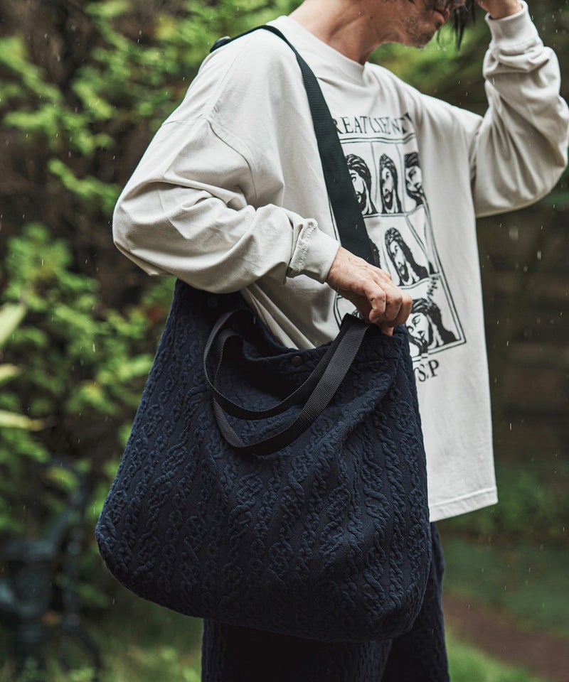 CAMBIO(カンビオ)】 ストレッチケーブルキルティングショルダーバッグ 